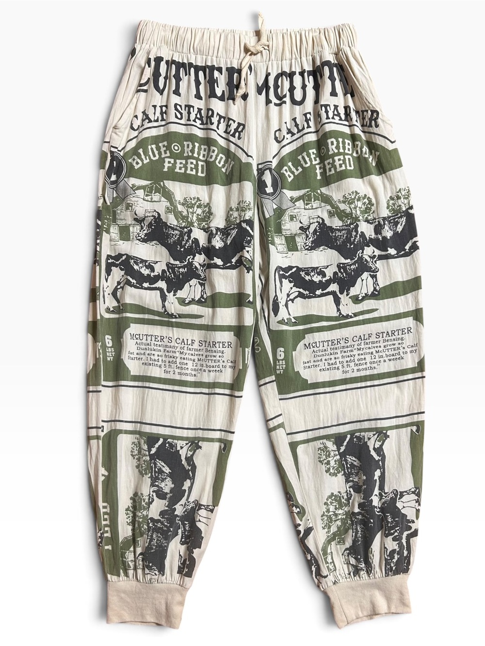 Jaded Gypsy Season Best Jogger Calf size L/XL 100% cotton artsy